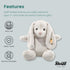 Steiff Hoppie Rabbit - Premium 15" Soft Stuffed Animal Toy for Kids (Light Grey)