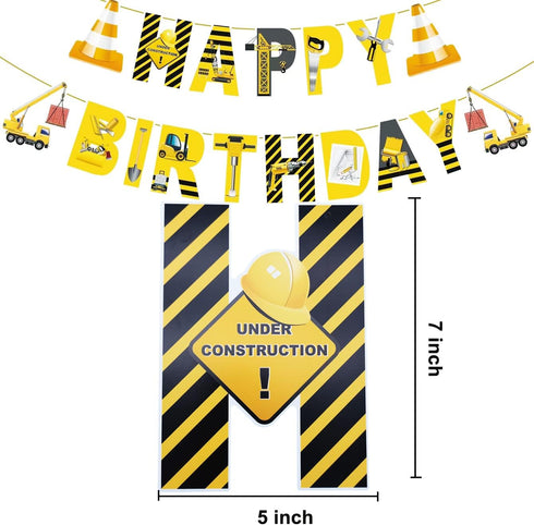 vinfo Set 24 Construction Birthday Party Supplies For Boys - Guests Dump Truck And Tractor Party Decorations, Paper