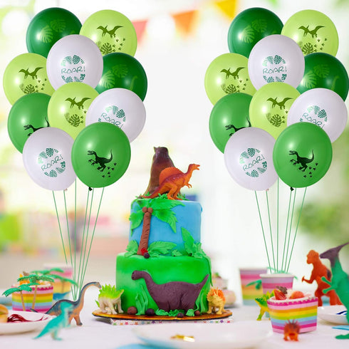 32 Pcs Dinosaur Balloons, Dinosaur Theme Party Balloon Set, 12 Inches Latex Balloons for Birthday Baby Shower