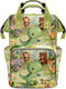 LiSoAkWE Personalized Large Capacity Forest Dinosaur Animals Diaper Bags,Custom Name Backpack Casual Daypack