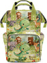 LiSoAkWE Personalized Large Capacity Forest Dinosaur Animals Diaper Bags,Custom Name Backpack Casual Daypack