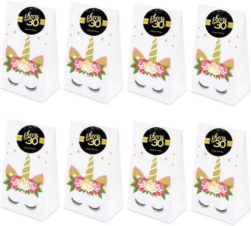 Sumerk 48 PCS Cheers to 30 Stickers - Large 2 INCHES Round Birthday Card Seals for 30th Parties