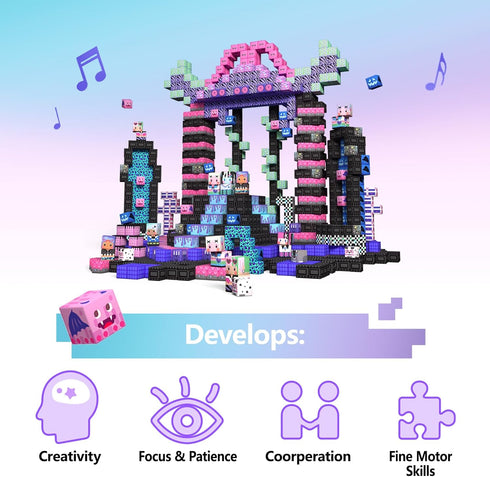 100PCS Set, GobiDex Magnetic Blocks for Girls, Build MagWonder with Magnet Building Toys Princess Sensory Gift for Boys