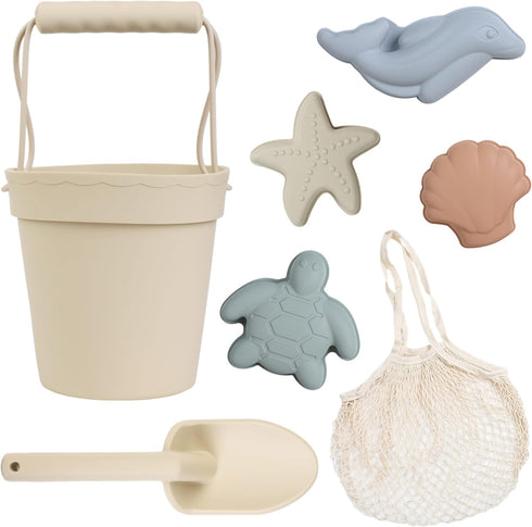 BLUE GINKGO Silicone Beach Toys - Modern Baby Beach Toys | Travel