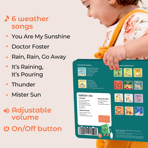 Cali's Books You are My Sunshine Music Book - Interactive Baby Sound Book for Toddlers 1-3 Years Old