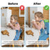 4inch Toddler Booster Seat for Dining Table with Backrest, Non-Slip Kids Booster Seat for Kitchen Chair, PU Waterproof