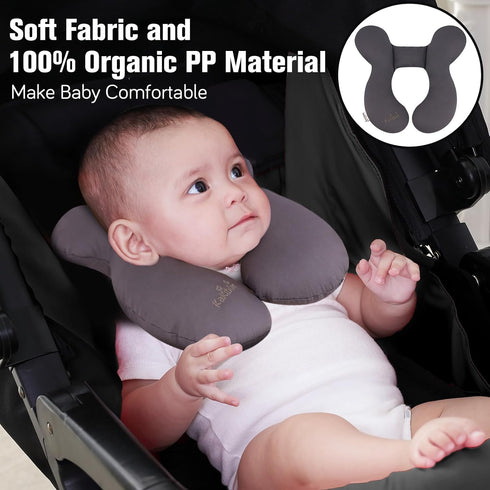 KAKIBLIN Baby Travel Pillow, Upgraded Baby Neck Pillow for Car Seat, Head Support Pillow for Car Seat, Stroller