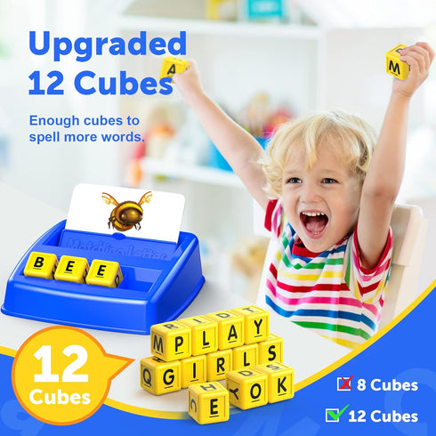 Learning Games for Kids Ages 3-8, Educational Matching Letter Game for Boys and Girls, Halloween Birthday Gifts