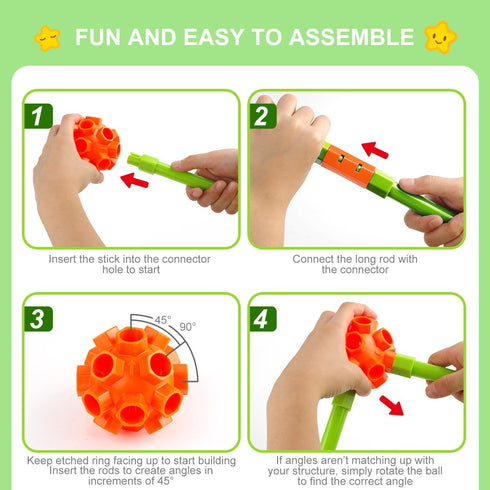 Fort Building Kit for Kids, STEM Construction Toys, Educational Gift for 3-12 Years Old, Ultimate Creative Set (140