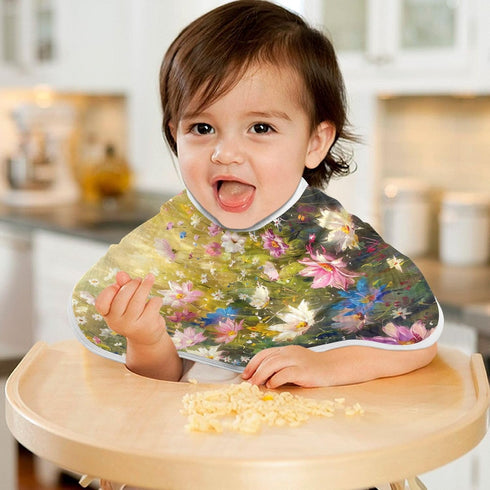 YETTASBIN Colorful Flower Muslin Baby Burp Cloth, Super Soft Absorbent Cotton Burp Rag Baby Bibs Feeding Cloth