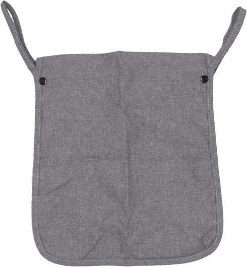 Baby Stroller Organizer Pocket-for bottles Nappy Baby Cloth Diaper Storage Secure Straps Detachable Webbing Easily Crab Strollers with Two Storage Pockets Front Mesh(Grey)