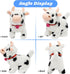 Hopearl Walking Cow Interactive Electronic Pet Plush Toy, Moo Nodding Head and Wagging Tail for Toddlers Birthday