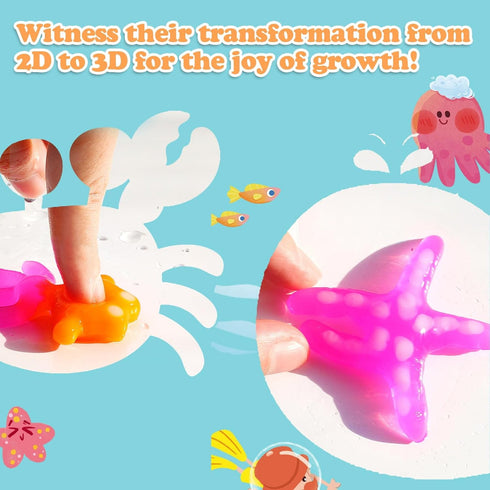 24 Squishy Making Kit Refill, Bottles Gel DIY Magic Water Elf Refill Toy Maker for Rainy Day & Family Bonding,Creative
