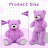 36 Inch Big Teddy Bear Cute Giant Stuffed Animal Plush Bear for Kids and Girlfriend in Purple