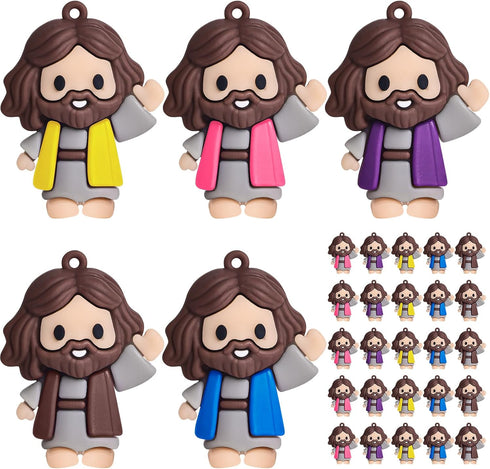 Kkoeop 25 Pcs Little Jesus Figures - Mini Jesus Figures Toy to Hide