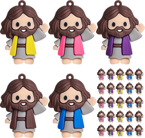 Kkoeop 25 Pcs Little Jesus Figures - Mini Jesus Figures Toy to Hide
