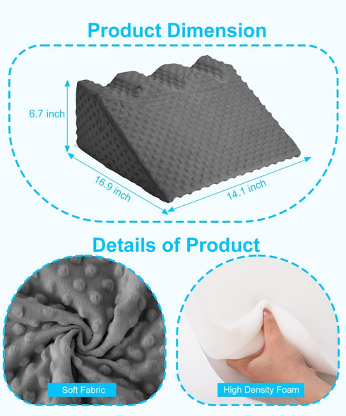 Tummy Nursing Reflux Prop for Infant,Baby Colic & Gas Relief,Memory Foam Nursery Support for Newborns Washable