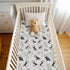 Wicbfdfv 28"x52" Watercolor Puffins Boho Leaves Fitted Crib Sheet for Baby Girls Boys Cute Bird Baby Sheet for Standard