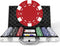 HEITOK Texas Hold'em Poker Chip Set 200-pcs with Aluminum Carrying Case &