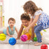 Dshengoo 12 Pcs 5 Inch Mini Basketballs, Colorful Rubber Inflatable Balls with Pump for Indoor Games