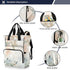 Bokkoy Backpack Ink - Wash Leaf Shadows Ultimate Diaper Bag for Moms Lightweight, Water-Resistant Baby Travel Bag