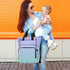 MCHIVER Backpack Mommy Purple Green Gradient Diaper Bag Large Capacity Baby Bags with Insulated Pockets Maternity Bag