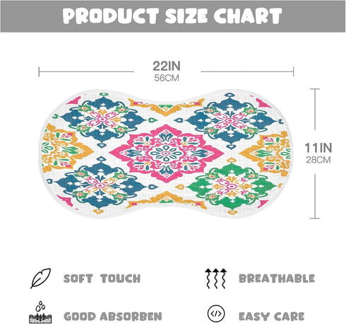 YETTASBIN Mexican Talavera Muslin Baby Burp Cloth, Super Soft Absorbent Cotton Burp Rag Baby Bibs Feeding Cloth