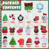 100PCS Christmas Mochi Squishy Toys, Mini Kawaii Christmas Squishies Soft Fidget Toys Stress Squeeze Toys Party Bags