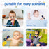 3 Pack Baby Teether Toys - TV Remote Control Shape Silicone Teething Toys for Babies 6-12 Months (Pink&Khaki&Purple)