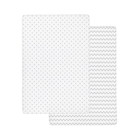Set, 2 Pack, 100% 28 52 Elys & Co. Crib Sheets, Baby Boy/Girl Fitted Crib Mattress Sheet Jersey Knit Cotton, Infant