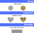 50 Pack, 3" Heart Scratch Off Stickers Labels - Gold