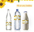 Outus 40 Pieces Sunflower Baby Shower Water Bottle Labels Floral Water Bottle Labels Waterproof Sunflower Bottle