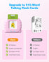 510 Airbition Bilingual Pink Spanish and English Talking Flash Cards, Pocket Speech Therapy Tools with Words