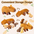 OUOZZZ 5-in-1 Mommy 4 (3+ Capybara Plush Toy, Large Capybara Stuffed Animal with Removable Babies Inside, Unique
