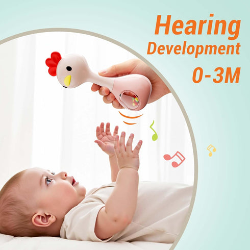 3-6-12 Tummy Set, 4 5 7 8 9 10 iPlay, iLearn Baby Shaker Rattle Toy, Babies Teething Sensory Toys Month, Infant