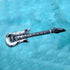 Treasure Gurus Set 2 40" Inflatable Silver Gold Electric Guitar Blow Up Toy for Swimming Pool Floaties