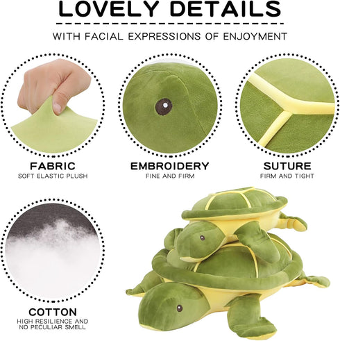 28" Soft Plush Sea Turtle Stuffed Animal | Large Plush Pillow Toys | Gift for Kids Boys