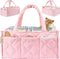 ZONZEE Baby Diaper Caddy Organizer with Zipper Pockets & Dividers Portable Nursery Storage