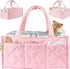 ZONZEE Baby Diaper Caddy Organizer with Zipper Pockets & Dividers Portable Nursery Storage