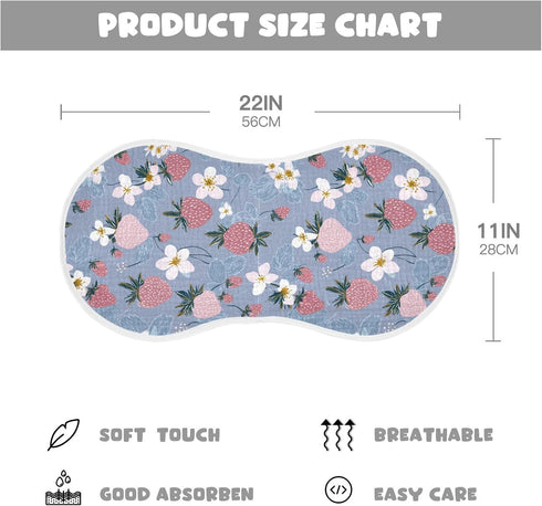 decor gift 4 Pack 22x11in Cotton Burp Cloths Breathable Naughty Ocean Strawberry Lilac Burp Rags for Gender Neutral