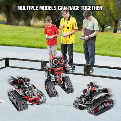 VINTOP 3-in-1 6-12, 419 STEM Remote & APP Controlled Coding Robot Building Kit for Boys Pcs RC Robot/Tank/Car