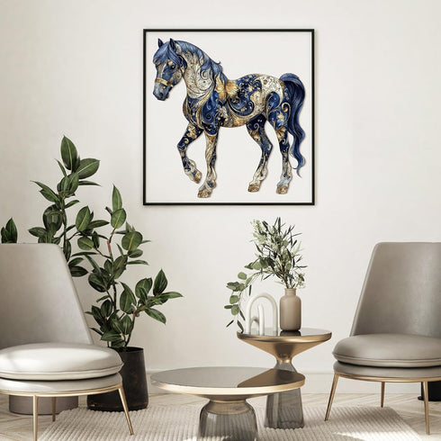 300pcs 15'' 15.6'' Horse Wooden Puzzles for Adults, Horse Wooden Jigsaw Puzzles for Adults, Unique Shaped Jigsaw
