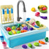 JUKUDAHU Play Sink with Running Water, Play Kitchen Toys Sink for Kids