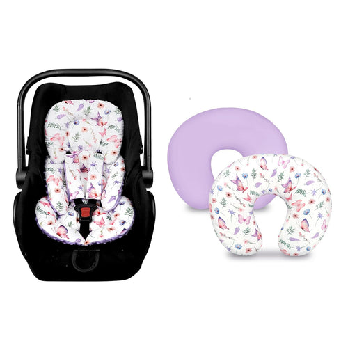 Pea Pod Pack of Baby Car Seat Head Support and Nursing Pillow