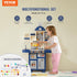 Playset 48PCS, Set 18.5" 9.4" 30.7" VEVOR Kids Kitchen Pretend Play Kitchen with Cooking Stove with Steam, Sounds