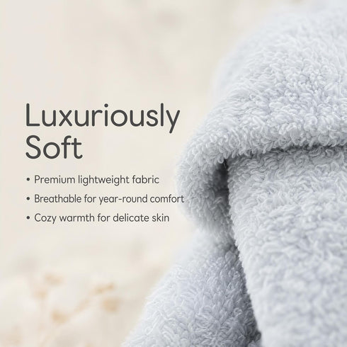 Sweet Dreams 30x40 Tummy Soft Baby Blanket - Breathable Blanket for Boys & Girls, Swaddle, Time (Blue)