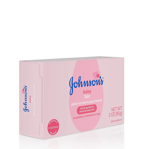 3 oz (Pack 6) Johnson's Baby Body Soap Bar, Gentle for Baby Bath and Skin Care, Hypoallergenic and Dermatologist