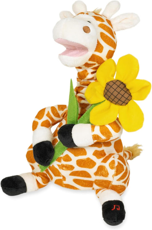 Cuddle Barn Gerry Giraffe Animated Stuffed Animal Plush, 12 inches, Neck Grows and Mouth Moves