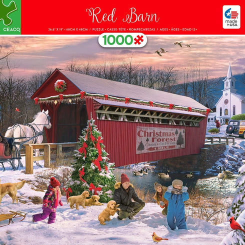 Ceaco Classic Christmas - Red Barn 1000 Piece Jigsaw Puzzle