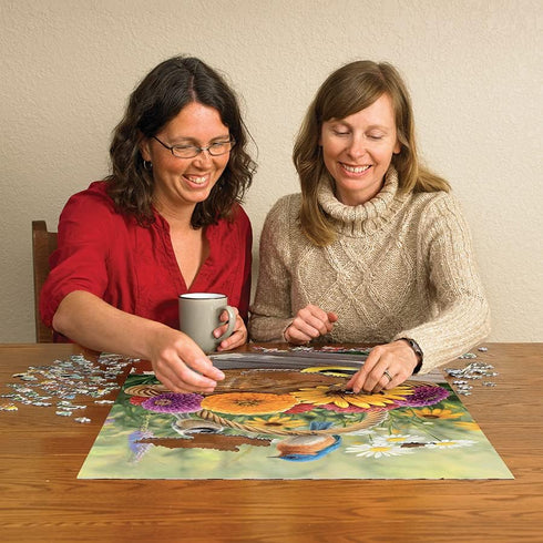 Cobble Hill 1000 Piece Puzzle - Summer Bouquet with Sample Poster Included